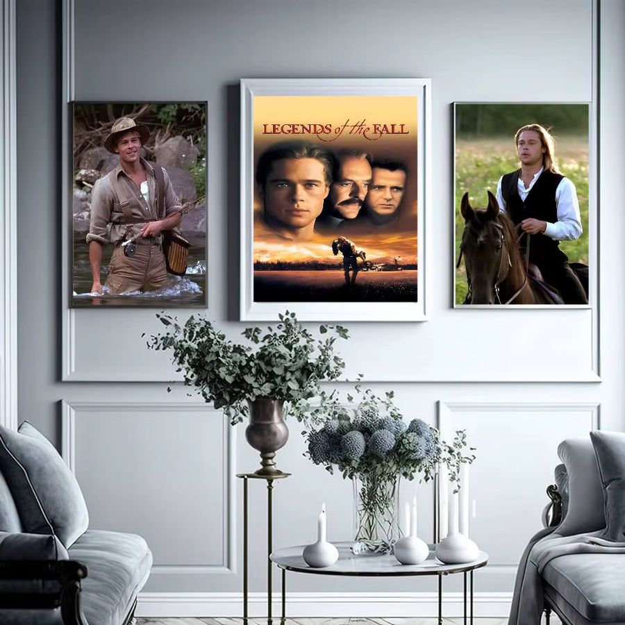 Filmlegenden des Herbstes (1994) Seiden-DIY-Klebeposter in Weiß für nordische Heimdekoration - Bild 2