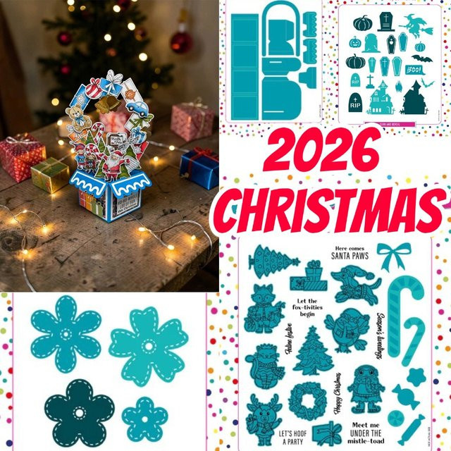 Weihnachts Metall Stanzformen und Stempel Set für Scrapbook, Tagebuch und Grußkarten zur DIY Dekoration - Bild 1