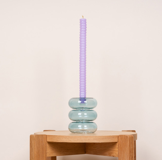 Glas Kerzenhalter Bogen von BLUME2000 in Mint Green für Stabkerzen - Bild 1