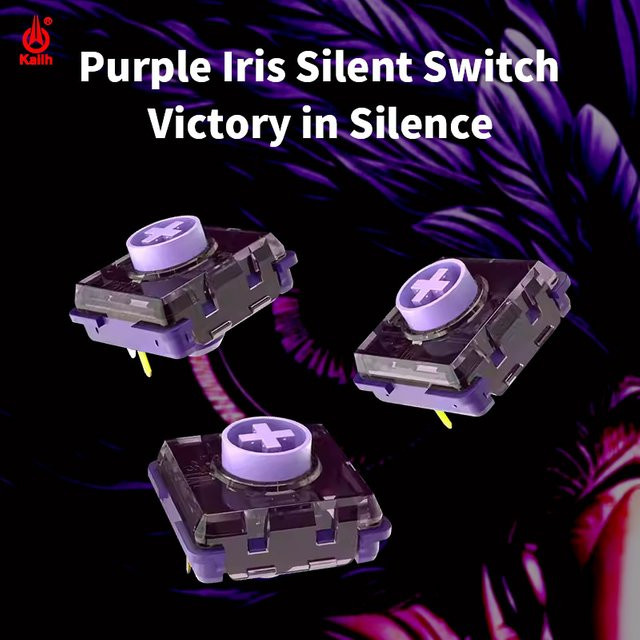 Kailh Purple Iris Silent Mechanical Switches Low-Profile in Purple mit 30g Auslösekraft für HITBOX Tastaturen - Bild 1