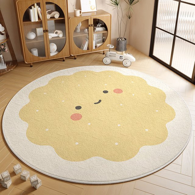 VIKAMA Runde Bodenmatte schmutzabweisend und saugfähig für Wohnzimmer, Schlafzimmer oder Badezimmer - Bild 1