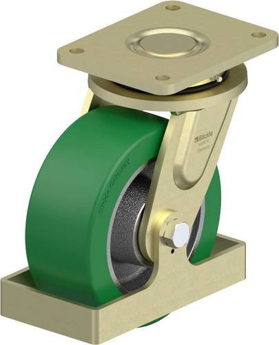 Blickle Schwerlast-Lenkrolle LS-GST 202K-FS in Silber und Grün mit 200 mm Rad-Durchmesser und 1200 kg Tragfähigkeit - Bild 1