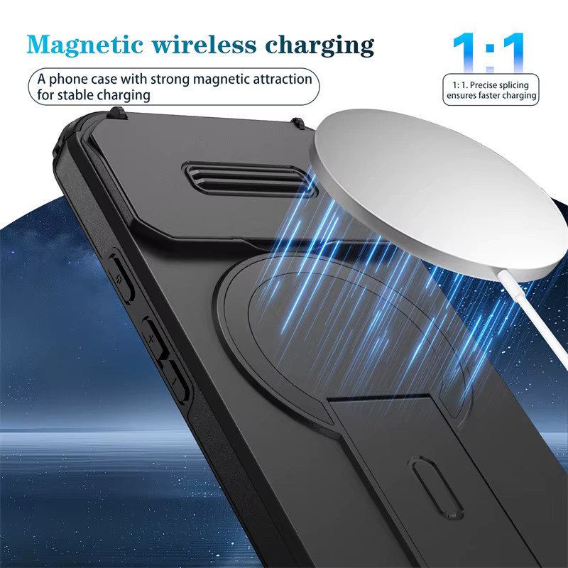 MagSafe Wireless Charging Case für Google Pixel 10, 9 Pro XL, 10 Pro, 9A und 10 5G mit Kamera-Schutz und Kickstand in Schwarz und Grün - Bild 2