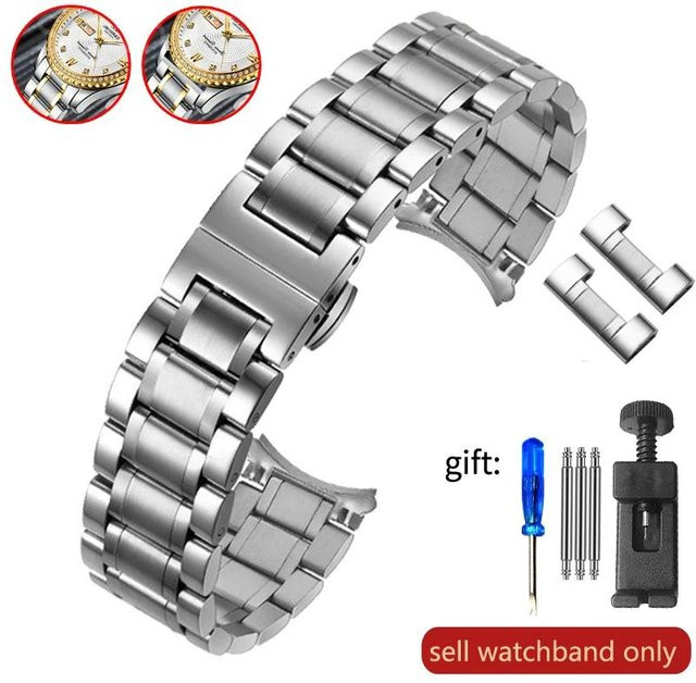 Lanspo Uhrenarmband Edelstahl, Silber, Unisex, 20mm - Bild 1