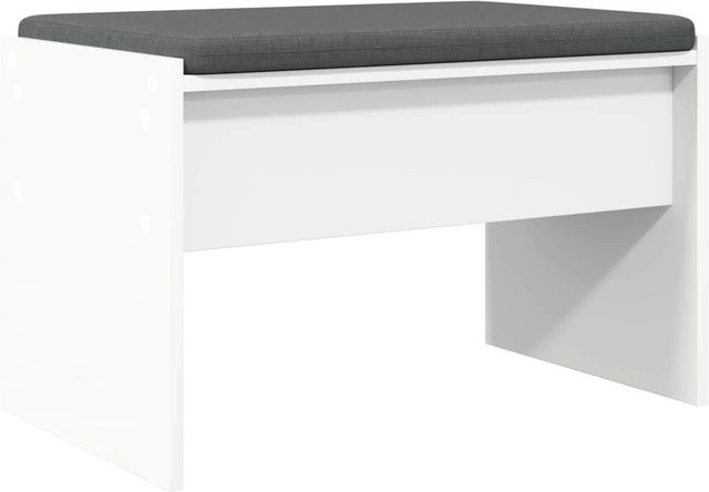 vidaXL Flurbank mit Kissen in Weiß, modernes Design für den Flur, B/T/H: 63 x 38 x 40 cm - Bild 1