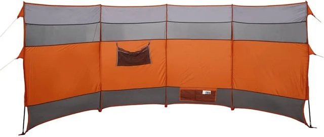 vidaXL Camping-Windschutz aus Polyester in Orange, wasserdicht, B/T/H: 366 x 152 x 152 cm - Bild 1