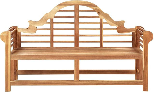 Beliani Gartenbank aus Akazienholz in Braun, Heller Holzfarbton, B/T/H: 196 x 60 x 108 cm - Bild 1