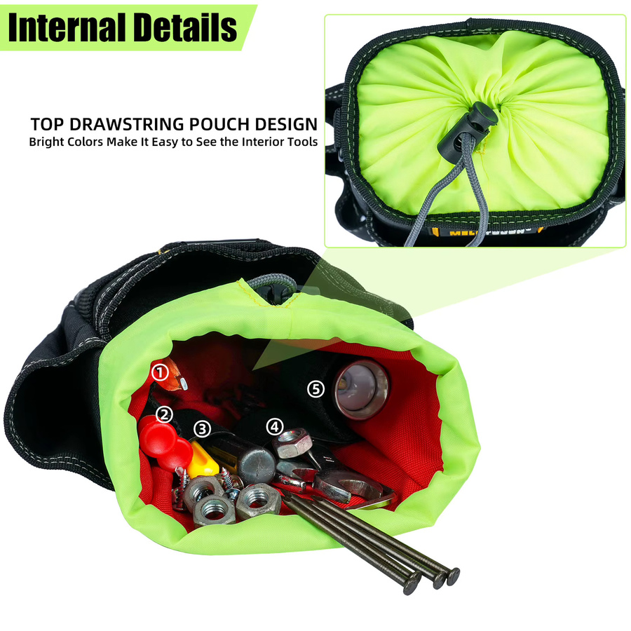 MELOTOUGH Elektriker-Werkzeugtasche als Werkzeug-Organizer in Rot und Schwarz für Techniker, Wartung und HVAC - Bild 5