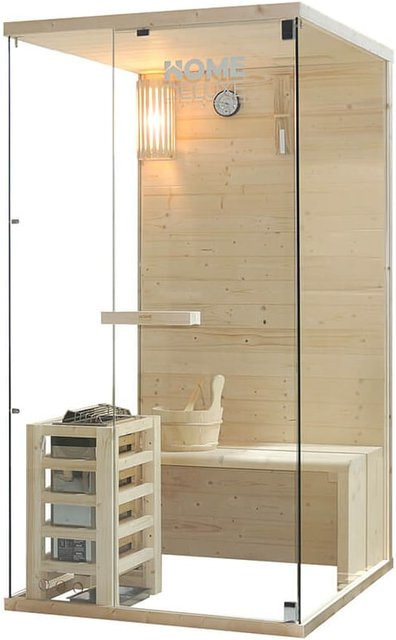 HOME DELUXE Traditionelle Finnische Sauna ARUNA in Beige, B: 100 cm, T: 190 cm - Bild 1