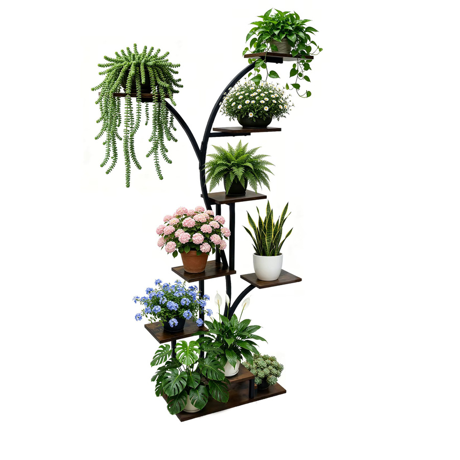 Wisfor Pflanzenständer im Industrial-Design aus Metall in Matt für deinen Garten und deine Eckpflanzen - Bild 8