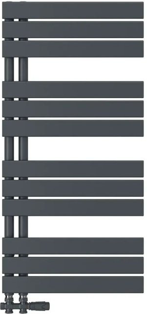 Emke Badheizkörper Handtuchwärmer in Anthrazit mit 555W, B: 100 cm, H: 50 cm - Bild 1