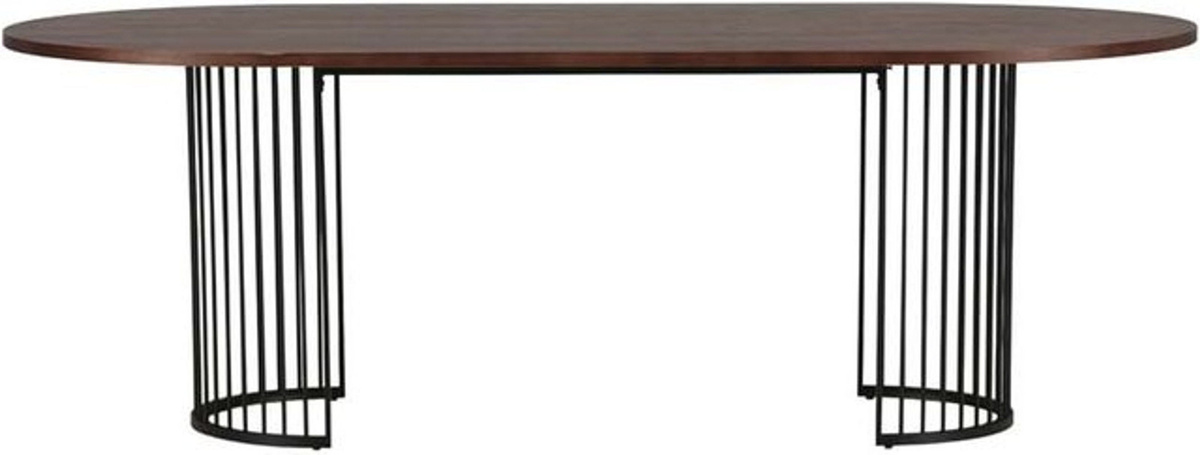 EBUY24 Hamneskär Esstisch in Nussbaum Dekor, rechteckig, Industrial Style, Breite: 220 cm - Bild 1
