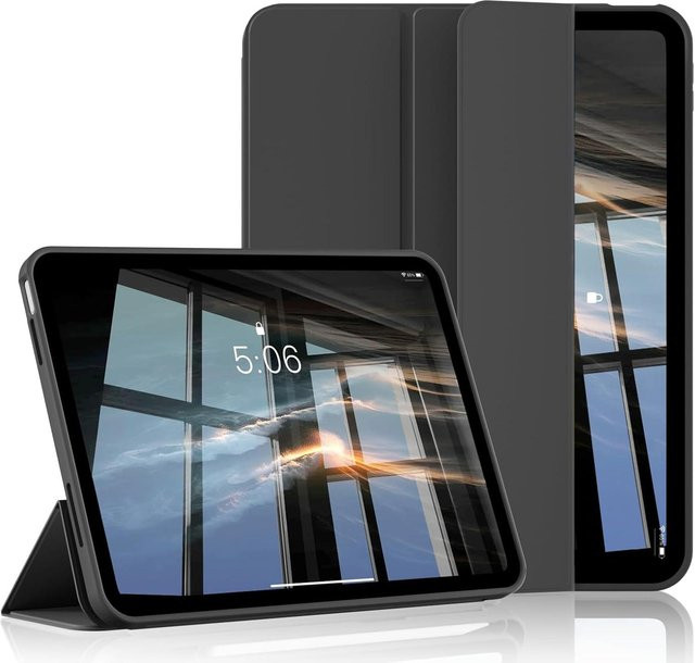 Magnetische Tablet-Hülle mit Klappständer und weicher Rückschale für iPad und iPad Mini, Farbe: Grau - Bild 1