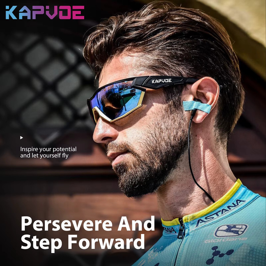 Kapvoe Sportsonnenbrille, Unisex, Vollrand, TR90 - Bild 4