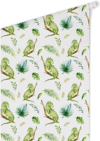 K&L Wall Art Vliestapete Kinder Leguan Dino Dinosaurier mehrfarbig matt - Bild 1