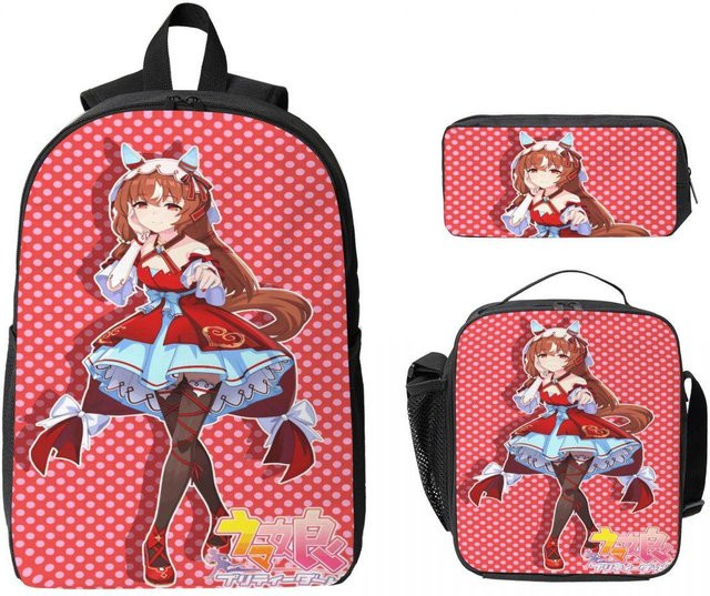 3-teiliges Great Bags Hazbins Hotel Rucksack-Set für Kinder mit Federmäppchen und Brotdose in Rot - Bild 1