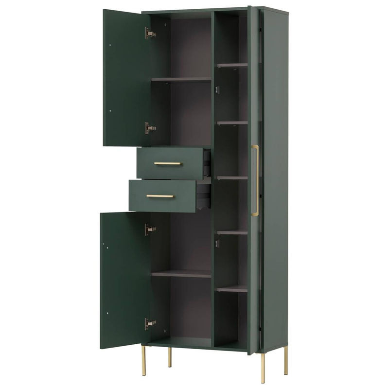 Schildmeyer Hochschrank Kent in Grün mit Soft-Close-Türen und Innenschubladen, B/H/T: 67,1 x 184,3 x 33,1 cm - Bild 6