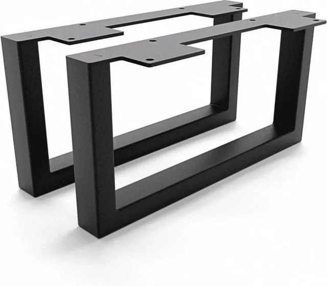 HEVVA Möbelfüße GRAZ 2er Set Schwarz Höhe: 15 cm, Tiefe: 30 cm - Bild 1