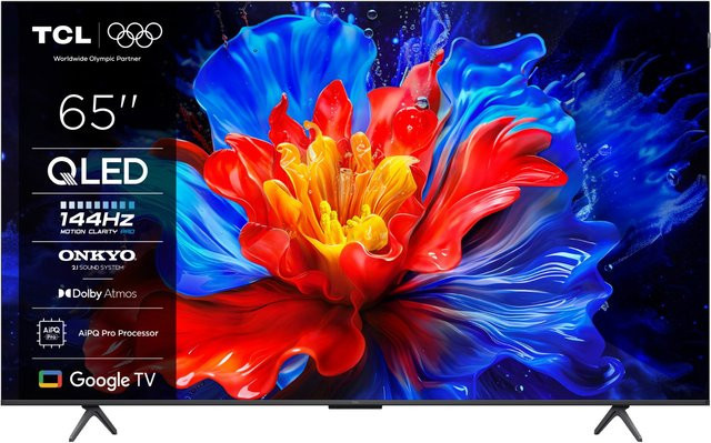 TCL 65P89K QLED Smart-TV in Silver/Black mit 4K Ultra HD, 120 Hz und Sprachsteuerung - Bild 1