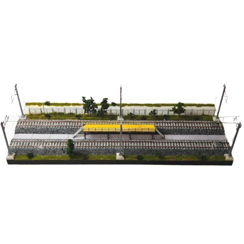 MODEL RTR Zuggleis Modell, Doppelspuriges elektrifiziertes Overhead-Kontaktsystem, HO/N Maßstab - Bild 5