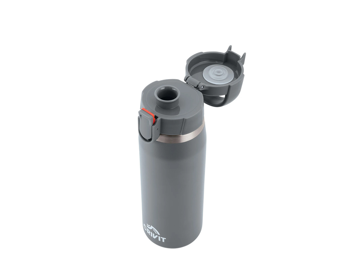 CRIVIT Edelstahl-Trinkflasche in Grau - Bild 2