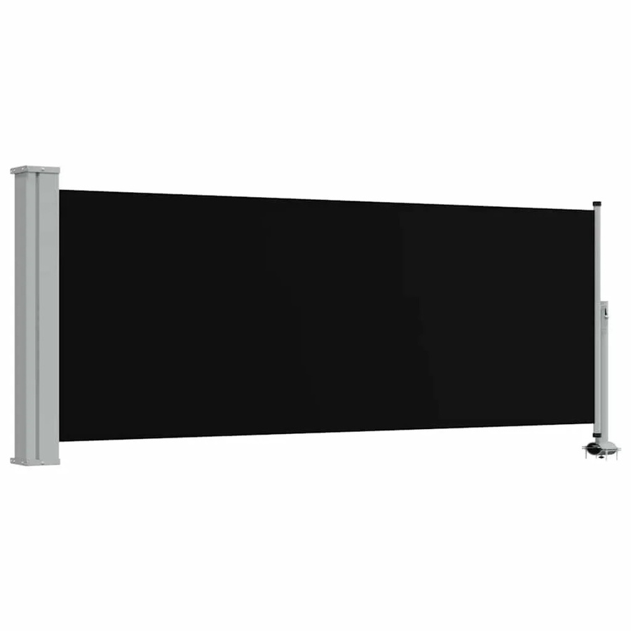 vidaXL Ausziehbare Seitenmarkise aus Polyester in Schwarz, B: 300 cm, H: 100 cm - Bild 2