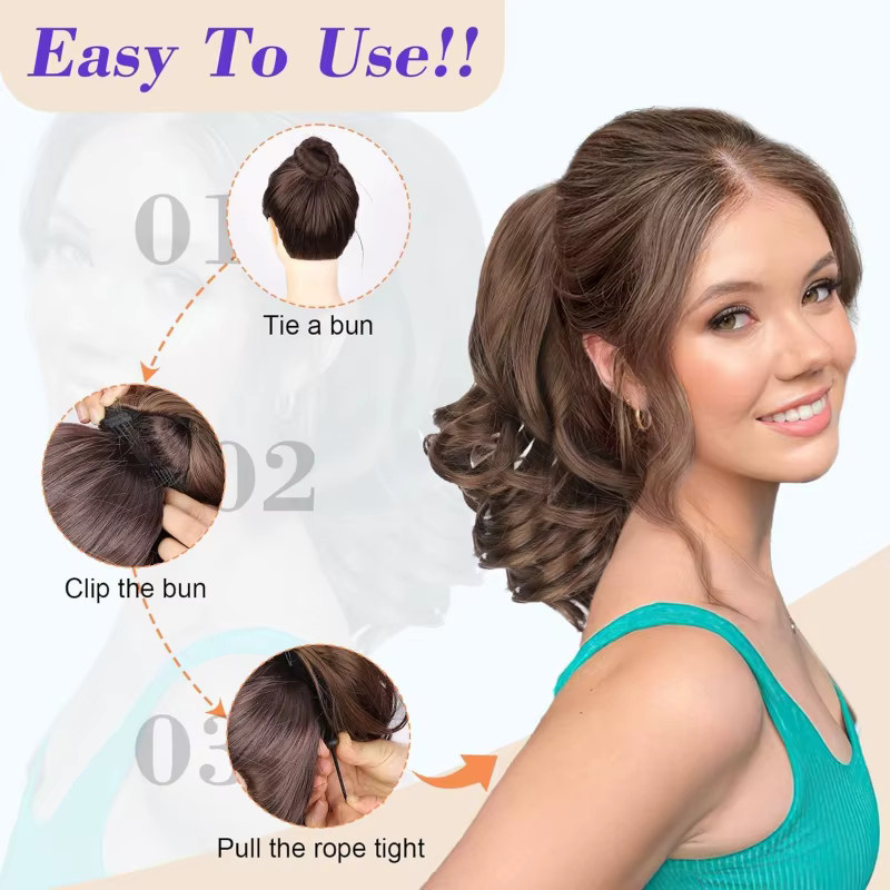 Suri Hair Pferdeschwanz-Haarteil, synthetisch, 25,4 cm - Bild 3