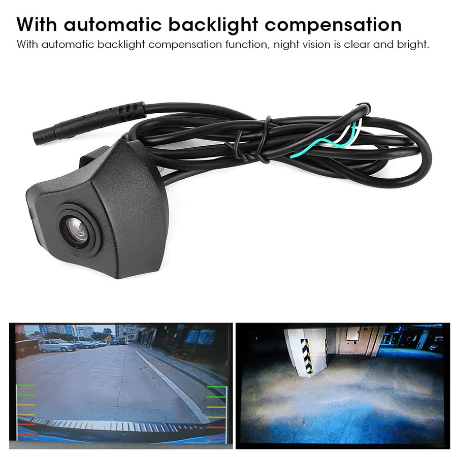 EBTOOLS CCD Frontkamera mit eingebautem Logo, wasserdicht mit Nachtsicht-Monitor, passend für Audi A4 A5 A6 A7 A8 Q3 Q5 Q7, Schwarz - Bild 5