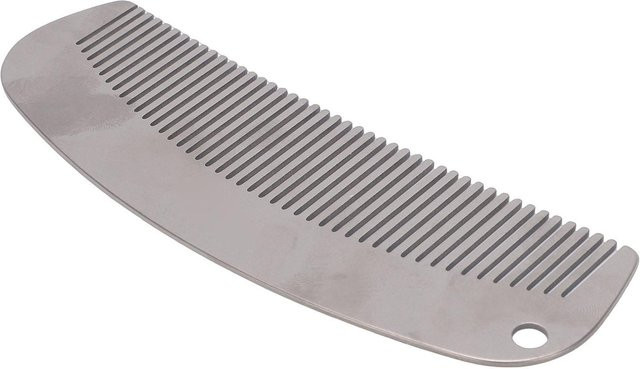 Ti-Haarkamm Metall Feinzahn, Antistatisch, Grau, Unisex - Bild 1