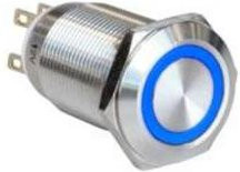 Bulgin Schalter in Blau und Silber MPI005R28LSBL12 Bulk - Bild 1