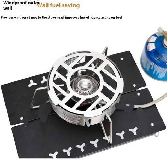KOQZM Windschutzscheibe für Outdoor-Herde, hochtemperaturbeständiger Windschutzring für Camping und Picknick, Farbe: Silber - Bild 1