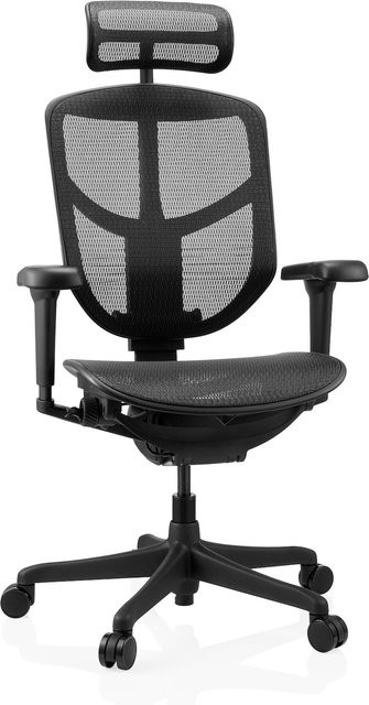 hjh OFFICE Profi Bürostuhl ENJOY ULTRA GEN2 in Schwarz mit Netzstoff, Armlehnen und Höhenverstellung - Bild 1