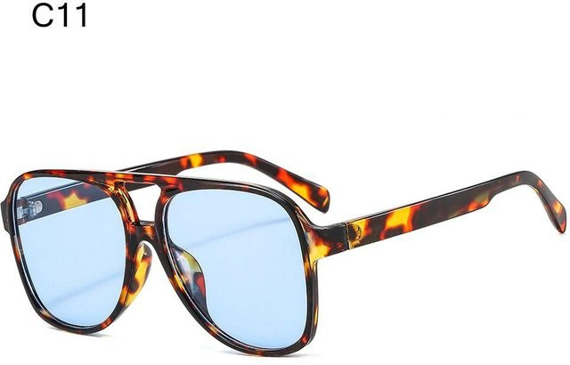 YiRan Sonnenbrille Piloten, Vollrand, Plastic, Unisex, white - Bild 1