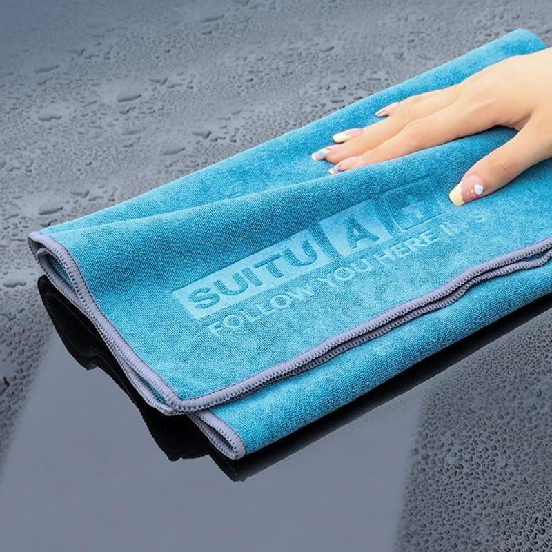 YJSTY Auto-Mikrofaser-Handtuch zur Autopflege und Detailierung, Blau, 30 x 60 cm - Bild 5
