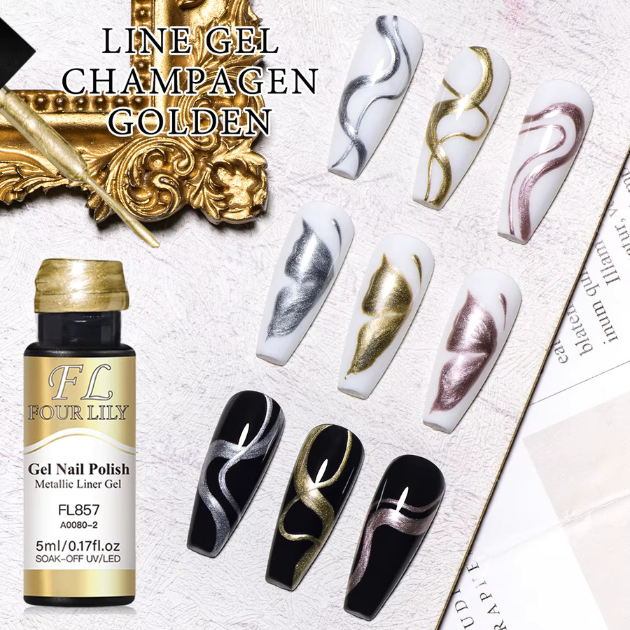 Four Lily Metallic Gel-Nagellack, Silvery, FL856 - Bild 2