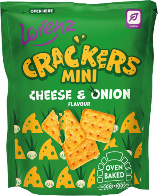 Lorenz Crackers Mini Cheese & Onion 100 g - Bild 1