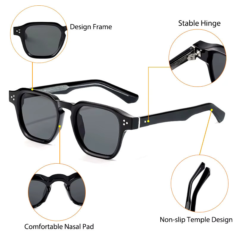 HBK Sonnenbrille, Herren, Vollrand, Square, Kunststoff - Bild 3