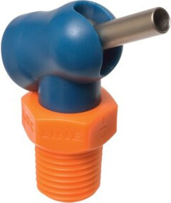 LOC-LINE Hochdruckdüse XW für Kühlmittelschläuche 1/8 Zoll 70 bar in Blau-Orange - Bild 1