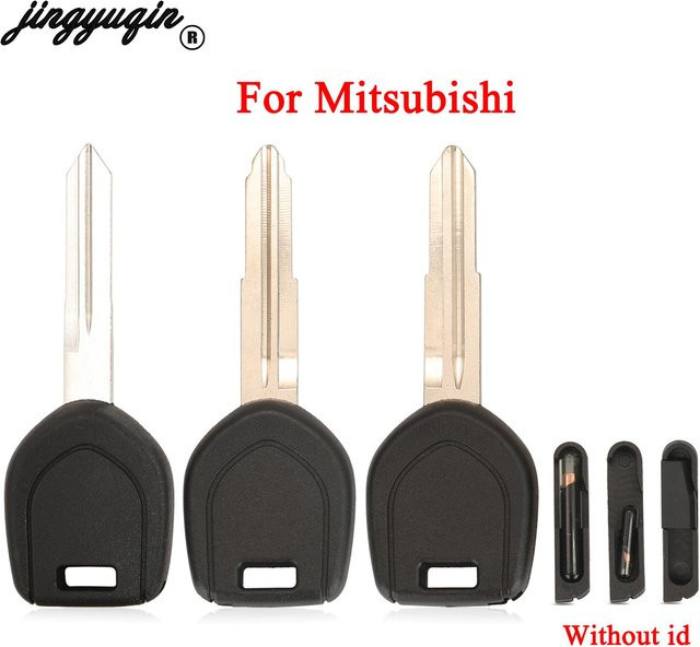 Jingyuqin Transponder Remote Autoschlüssel Hülle in Schwarz für Mitsubishi Colt Outlander Mirage Pajero mit Mit11 und Mit8 Klinge Ersatz - Bild 1