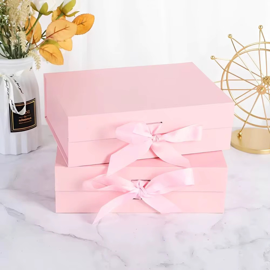 YMY Magnetische Geschenkbox Set in Rosa, Schwarz und Weiß mit Umschlag und 20g Papierfüllmaterial - Bild 2