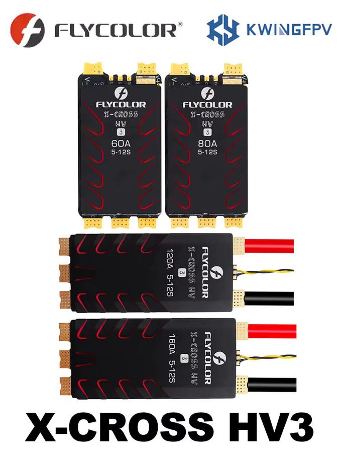 FLYCOLOR X-CROSS HV3 Bürstenloser ESC Geschwindigkeit Controller für RC FPV Racing Drone Quadcopter in Schwarz - Bild 6