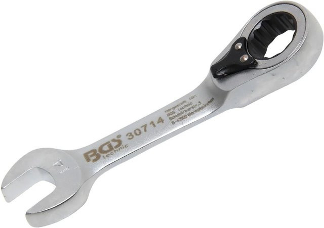 BGS Ratschenring-Maulschlüssel Kombination aus Chrom-Vanadium in Silber, 14 mm - Bild 1