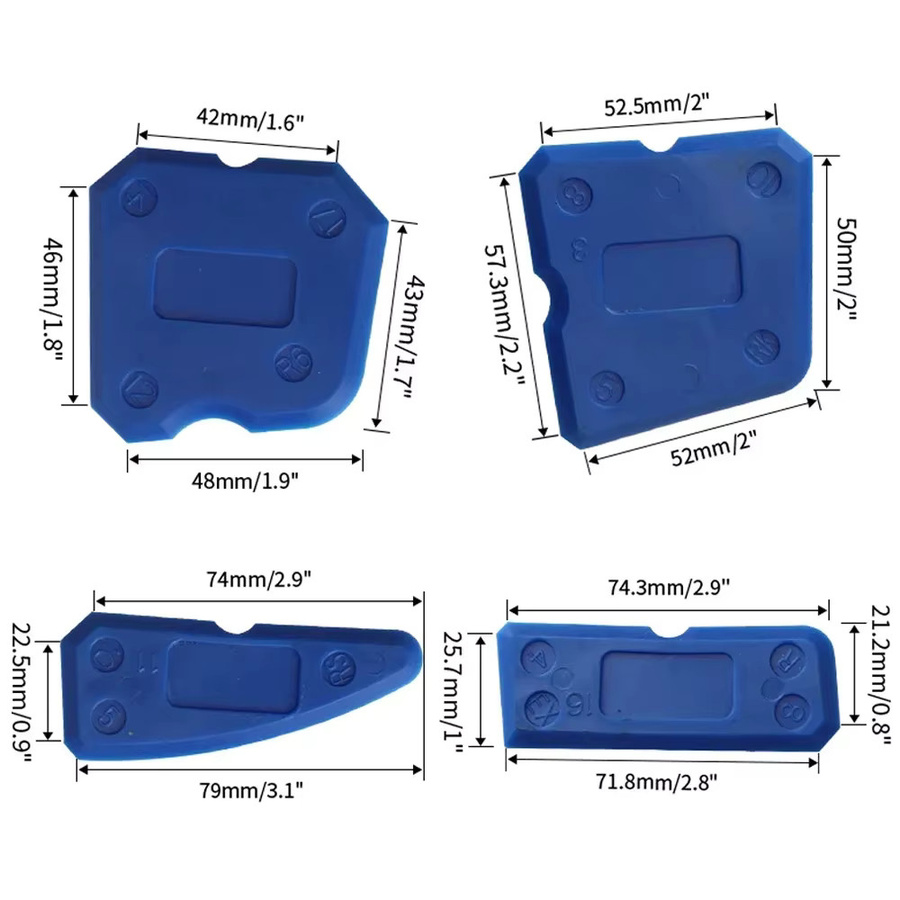 4-teiliges Silikon-Dichtungswerkzeug-Set von Galacok in Blau aus Kunststoff - Bild 4