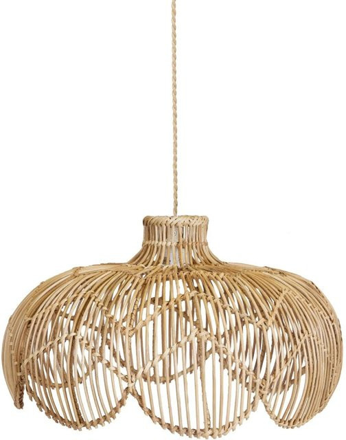 PR Home Belle Pendelleuchte aus Naturrattan in Beige im Bohème-Stil mit E27 Fassung - Bild 1