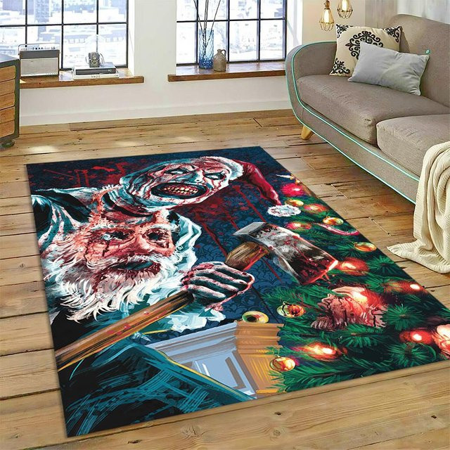 Karpetti 3D Terrifier 3 Horror Clown Teppich, Waschbarer Polyester Teppich für Wohnzimmer und Schlafzimmer, B/T: 120 x 160 cm - Bild 1