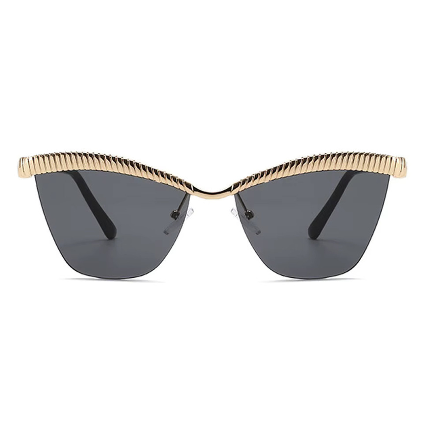 Salutami Cat-Eye-Sonnenbrille, Halbrand, Metall, Damen - Bild 4