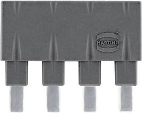 HARTING Steckbrücke 09330009854 aus Kunststoff in Schwarz und Grau - Bild 1