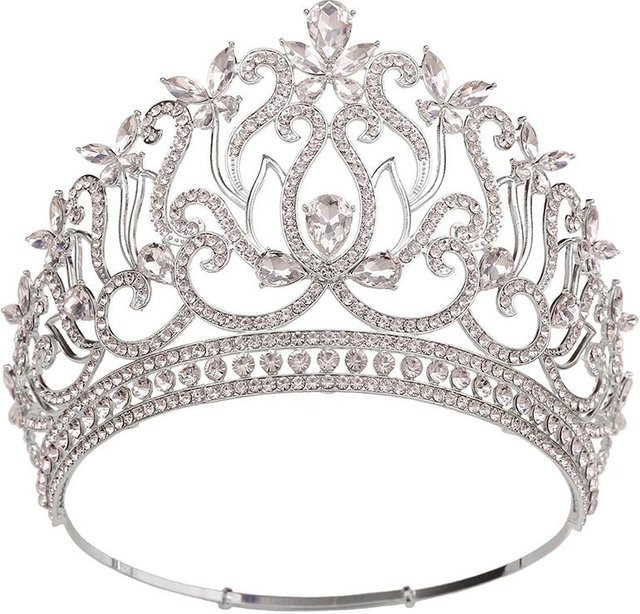 YIRAN Jewelry Krone Diadem, weiß, Damen - Bild 1