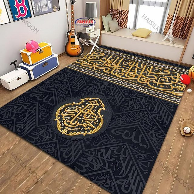 Miniso Gebetsteppich Modern Geometric in Schwarz, B/H: 60 x 90 cm - Bild 1