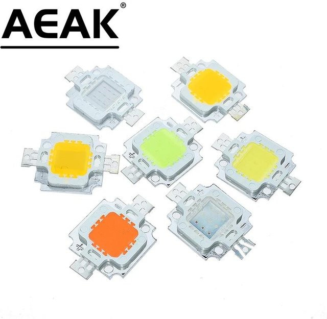 AEAK 10er Set Smart IC LED-Lampen 10W 12V mit COB-Chip, Flutlicht und Spotlight für DIY-Beleuchtung, Weiß, Multicolour (RGB) - Bild 1